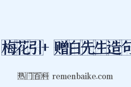 梅花引+赠白先生造句是什么意思的图片